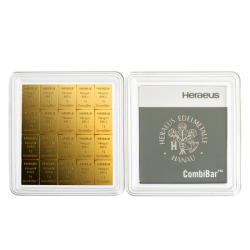 20x1g Heraeus Combi Goud Baar