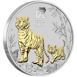 1 oz Lunar III Tiger Gilded...