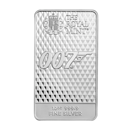 Metal 007 10 oz Silver bar J Bond 007 - Diamonds are forever | Belgique, France ...
