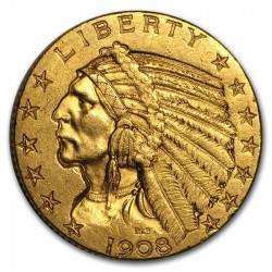 5 dollars Indien Half Eagle...