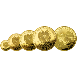 Tube de 20 pièces d'argent Arc de Noé arménien de 1 once 2023
