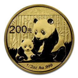 1/2 oz Panda 200 Yuan...