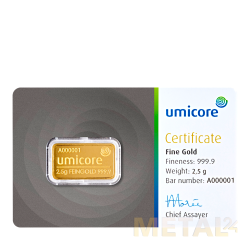 2.5g Gold bar Umicore | New