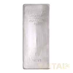 15 kg Lingot Argent Umicore...