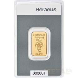 5g Heraeus Gold Bar | New