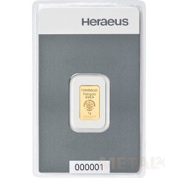 1g Heraeus Goudbaar   | Nieuw