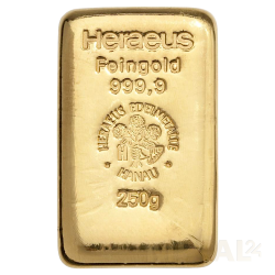 250g Heraeus Gold Bar