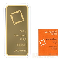 500g Valcambi Goudstaaf